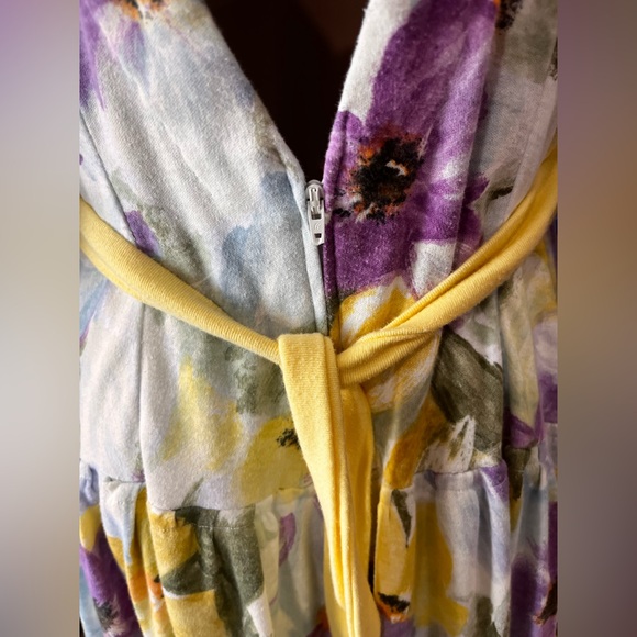 Vintage 1980βs Floral cotton Midi Dress Fit & Flare Handmade Roses Cottagecore - Picture 9 of 10